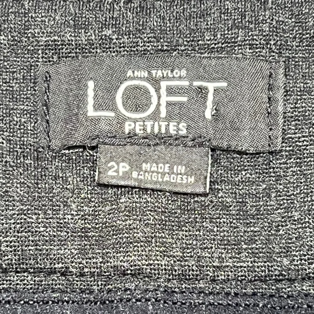 Ann Taylor Loft Petite Womens Dark Gray‎ Slim Leg Zipper Pocket Pants Size 2P